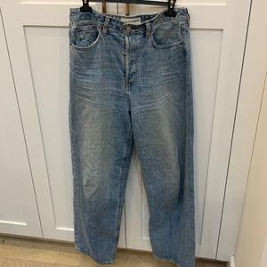 Denim forum wide leg high rise curve